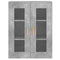 vidaXL Wall Mounted Cabinets 2 pcs Concrete Grey Engineered Wood