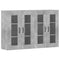 vidaXL Wall Mounted Cabinets 2 pcs Concrete Grey Engineered Wood