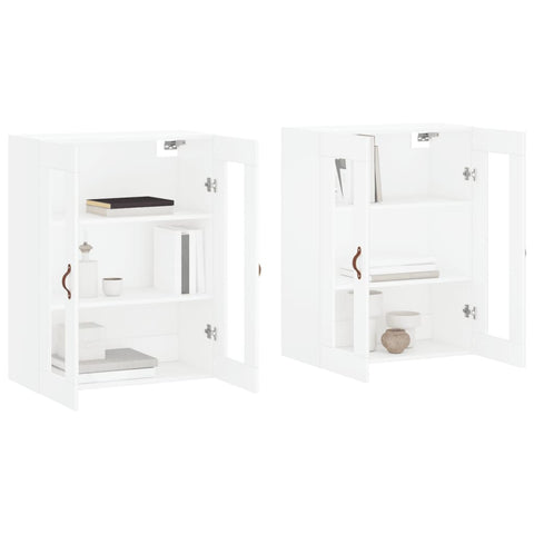 vidaXL Wall Mounted Cabinets 2 pcs White Engineered Wood