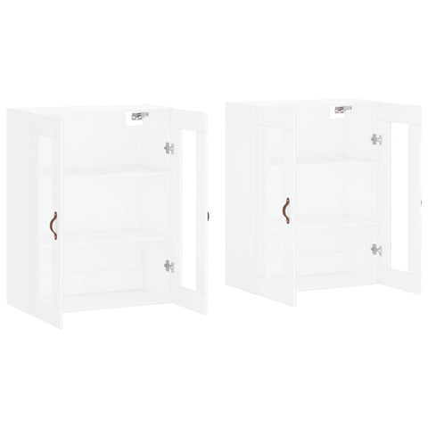 vidaXL Wall Mounted Cabinets 2 pcs White Engineered Wood