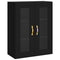 vidaXL Wall Mounted Cabinets 2 pcs Black Engineered Wood