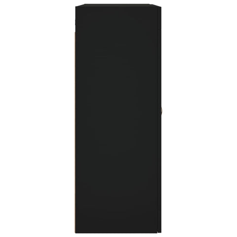vidaXL Wall Mounted Cabinets 2 pcs Black Engineered Wood