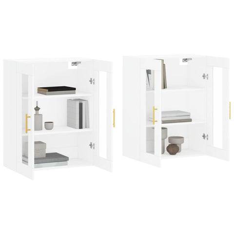 vidaXL Wall Mounted Cabinets 2 pcs White Engineered Wood