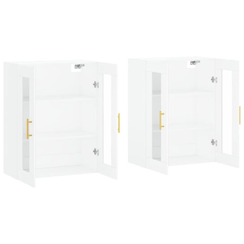vidaXL Wall Mounted Cabinets 2 pcs White Engineered Wood