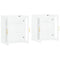 vidaXL Wall Mounted Cabinets 2 pcs White Engineered Wood