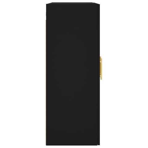 vidaXL Wall Mounted Cabinets 2 pcs Black Engineered Wood