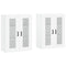 vidaXL Wall Mounted Cabinets 2 pcs White Engineered Wood