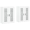 vidaXL Wall Mounted Cabinets 2 pcs White Engineered Wood