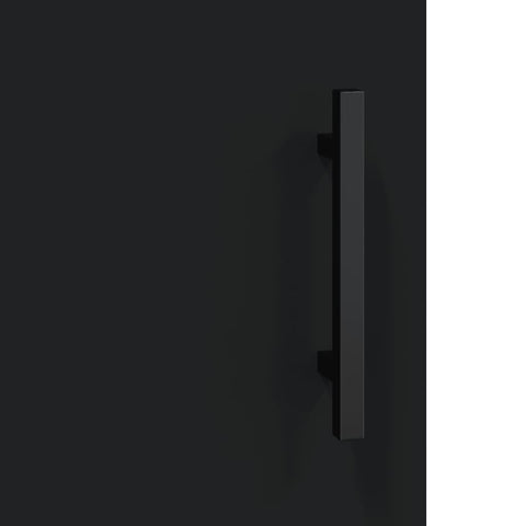 vidaXL Wall Mounted Cabinets 2 pcs Black Engineered Wood