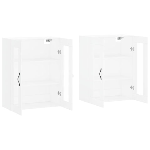 vidaXL Wall Mounted Cabinets 2 pcs White Engineered Wood