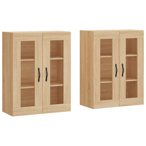 vidaXL Wall Mounted Cabinets 2 pcs Sonoma Oak Engineered Wood