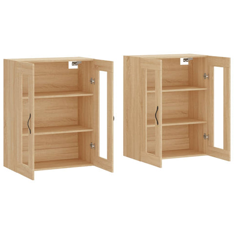 vidaXL Wall Mounted Cabinets 2 pcs Sonoma Oak Engineered Wood
