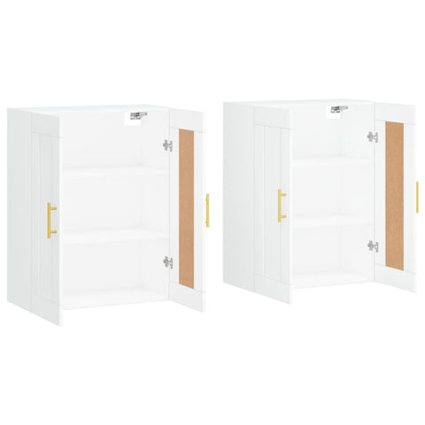 vidaXL Wall Mounted Cabinets 2 pcs White Engineered Wood