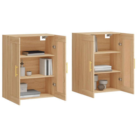 vidaXL Wall Mounted Cabinets 2 pcs Sonoma Oak Engineered Wood