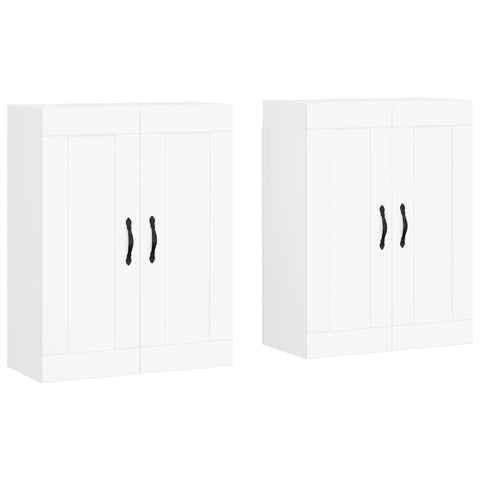 vidaXL Wall Mounted Cabinets 2 pcs White Engineered Wood