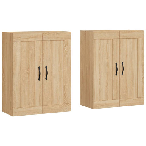 vidaXL Wall Mounted Cabinets 2 pcs Sonoma Oak Engineered Wood