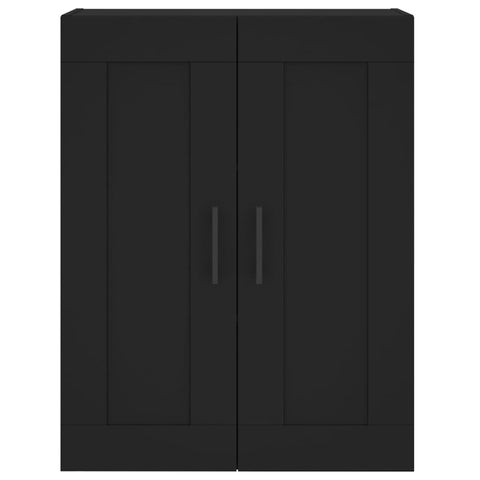 vidaXL Wall Mounted Cabinets 2 pcs Black Engineered Wood
