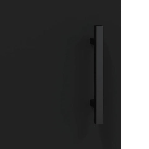 vidaXL Wall Mounted Cabinets 2 pcs Black Engineered Wood