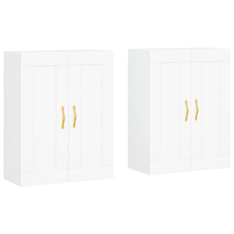 vidaXL Wall Mounted Cabinets 2 pcs White Engineered Wood