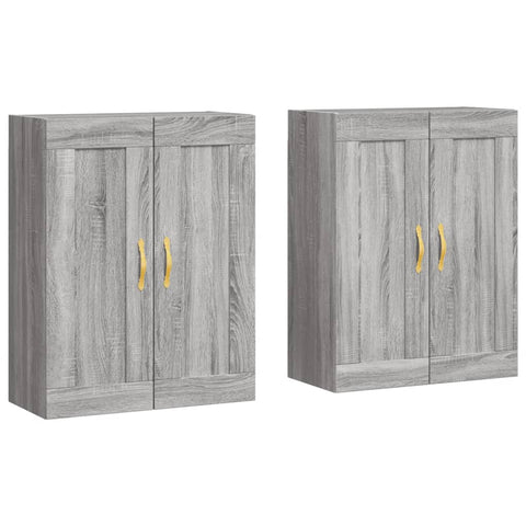 vidaXL Wall Mounted Cabinets 2 pcs Grey Sonoma Engineered Wood