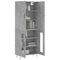 vidaXL Highboard Concrete Grey 69.5x34x180 cm Engineered Wood