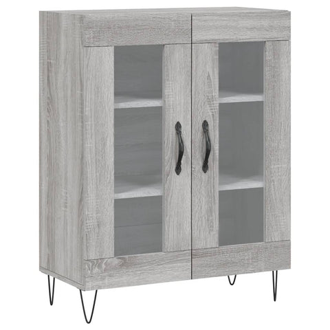 vidaXL Highboard Grey Sonoma 69.5x34x180 cm Engineered Wood