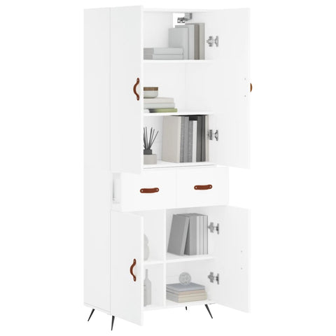 vidaXL Highboard White 69.5x34x180 cm Engineered Wood