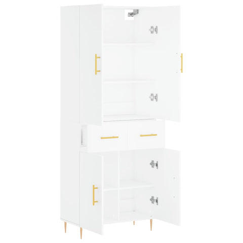 vidaXL Highboard White 69.5x34x180 cm Engineered Wood