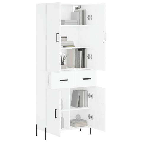 vidaXL Highboard White 69.5x34x180 cm Engineered Wood