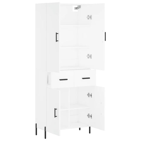 vidaXL Highboard White 69.5x34x180 cm Engineered Wood