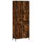 vidaXL Highboard Smoked Oak 69.5x34x180 cm Engineered Wood