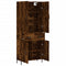 vidaXL Highboard Smoked Oak 69.5x34x180 cm Engineered Wood