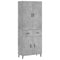 vidaXL Highboard Concrete Grey 69.5x34x180 cm Engineered Wood