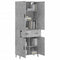 vidaXL Highboard Concrete Grey 69.5x34x180 cm Engineered Wood