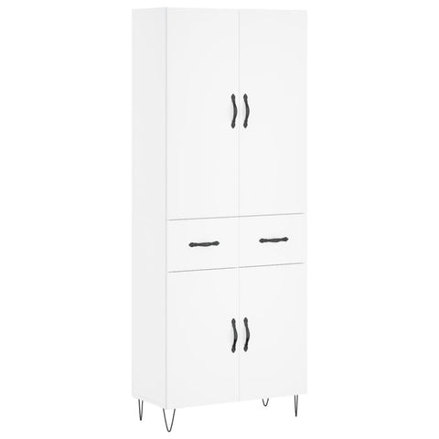 vidaXL Highboard White 69.5x34x180 cm Engineered Wood