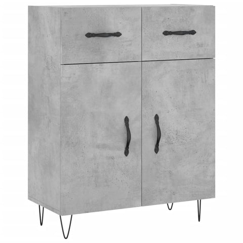 vidaXL Highboard Concrete Grey 69.5x34x180 cm Engineered Wood