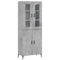 vidaXL Highboard Concrete Grey 69.5x34x180 cm Engineered Wood