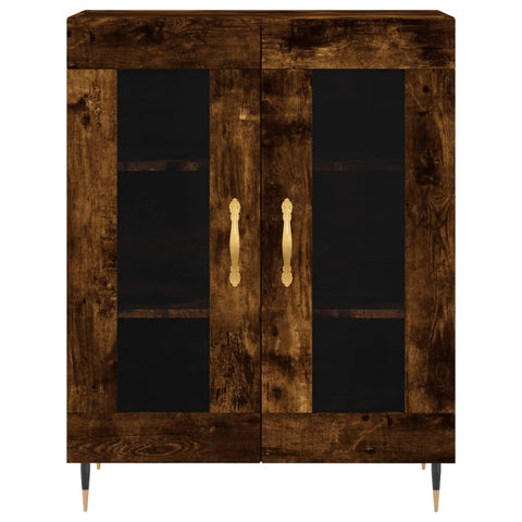 vidaXL Highboard Smoked Oak 69.5x34x180 cm Engineered Wood