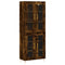 vidaXL Highboard Smoked Oak 69.5x34x180 cm Engineered Wood