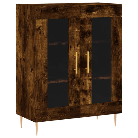 vidaXL Highboard Smoked Oak 69.5x34x180 cm Engineered Wood