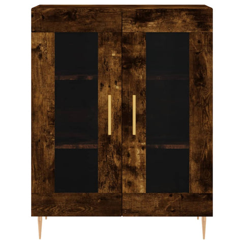 vidaXL Highboard Smoked Oak 69.5x34x180 cm Engineered Wood