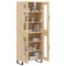 vidaXL Highboard Sonoma Oak 69.5x34x180 cm Engineered Wood