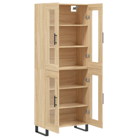 vidaXL Highboard Sonoma Oak 69.5x34x180 cm Engineered Wood