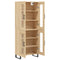 vidaXL Highboard Sonoma Oak 69.5x34x180 cm Engineered Wood