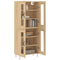 vidaXL Highboard Sonoma Oak 69.5x34x180 cm Engineered Wood