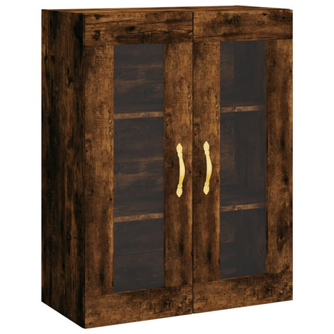 vidaXL Highboard Smoked Oak 69.5x34x180 cm Engineered Wood