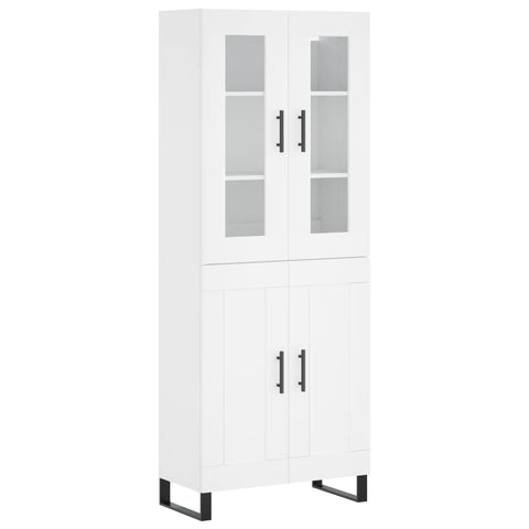 vidaXL Highboard White 69.5x34x180 cm Engineered Wood