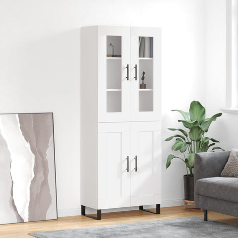 vidaXL Highboard White 69.5x34x180 cm Engineered Wood
