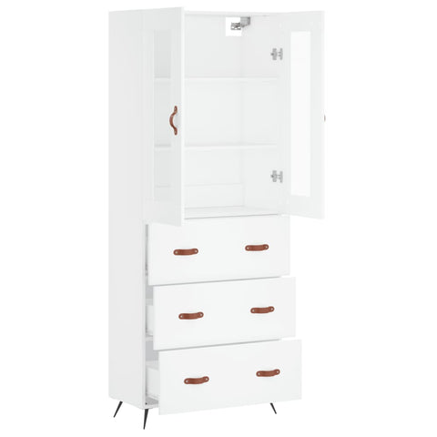 vidaXL Highboard White 69.5x34x180 cm Engineered Wood