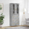 vidaXL Highboard Concrete Grey 69.5x34x180 cm Engineered Wood